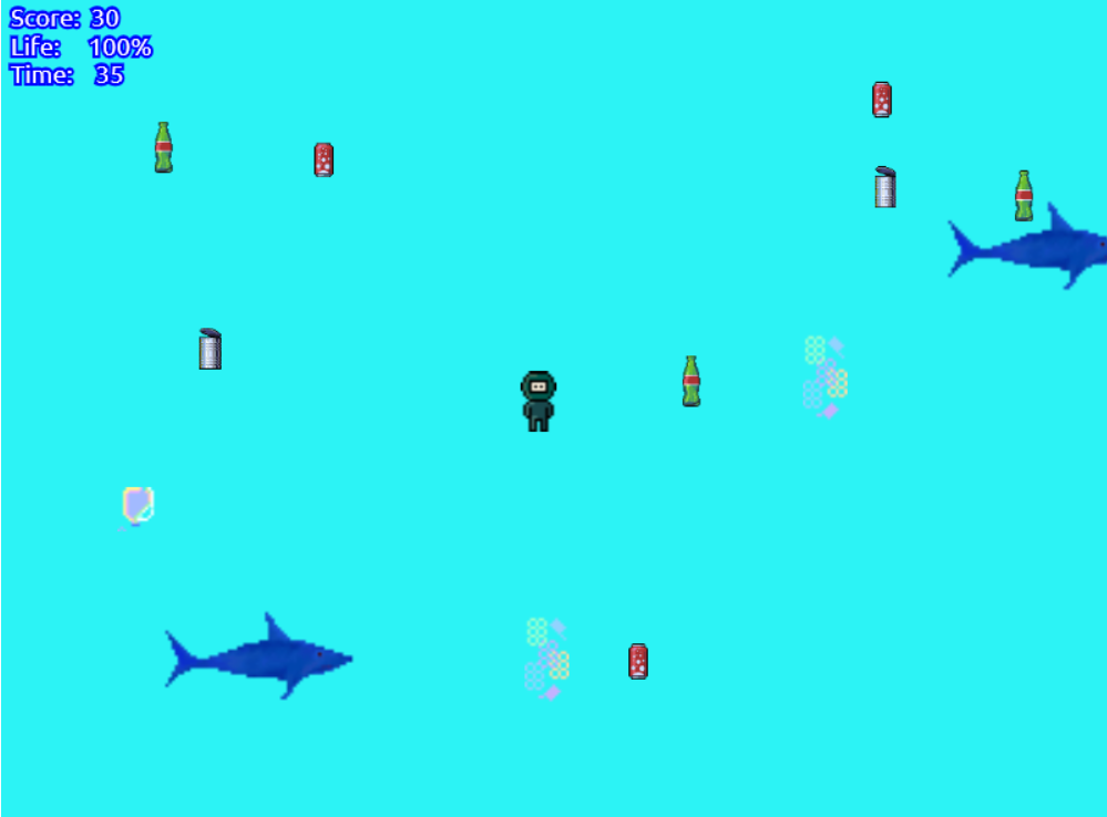 screenshot of Ocean Clean Up gameplay